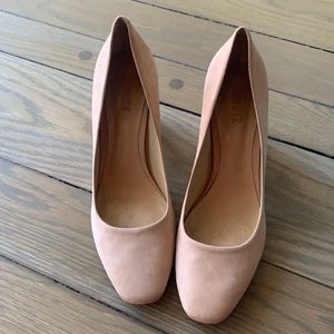 SCHUTZ pink suede block heels sz 10